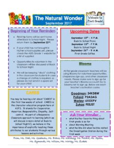 The Natural Wonder - September 2017