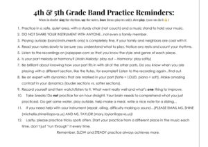 Band Practice Reminders