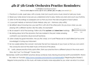 Orchestra Practice Reminders