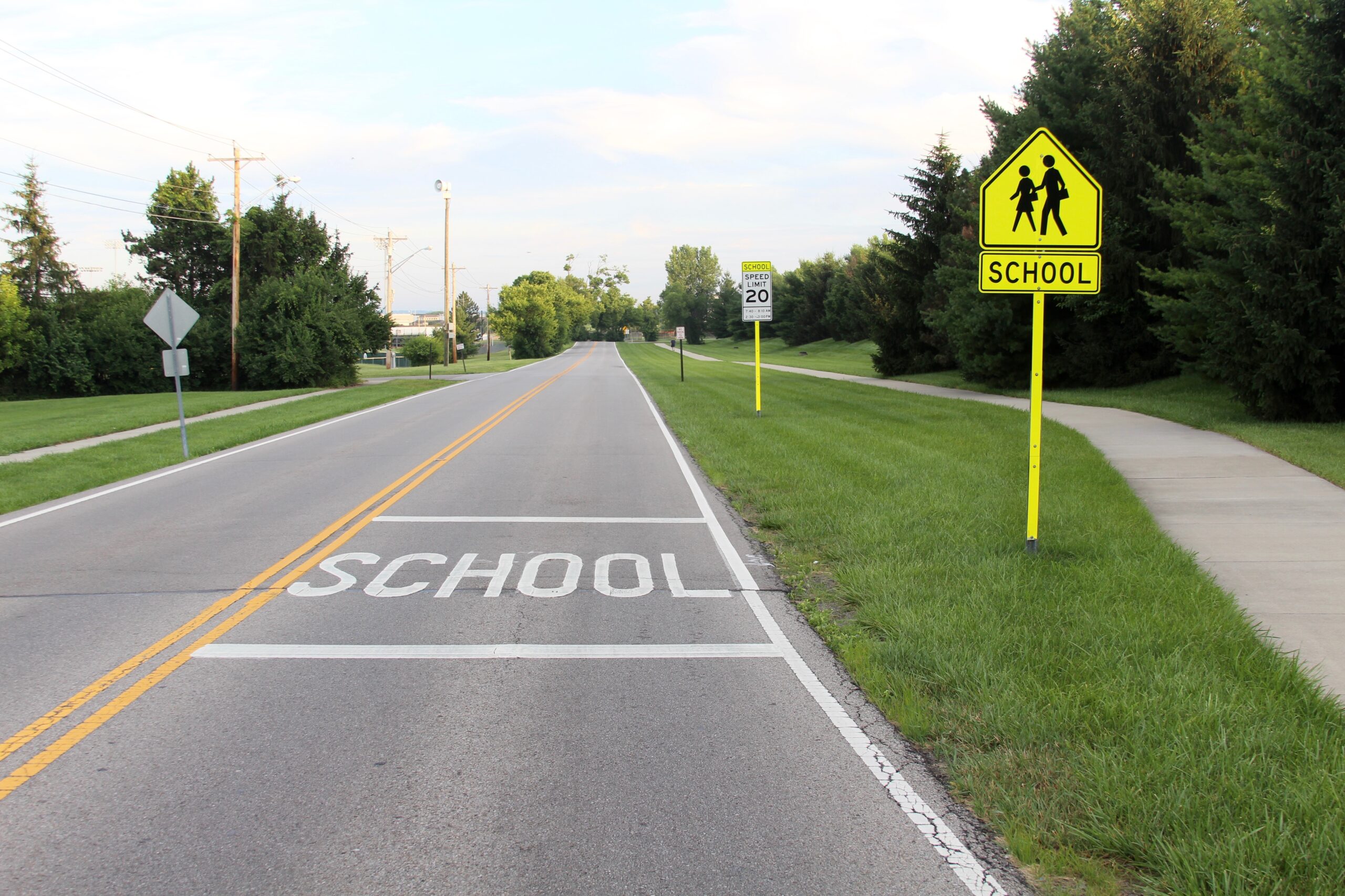 school zone street sign